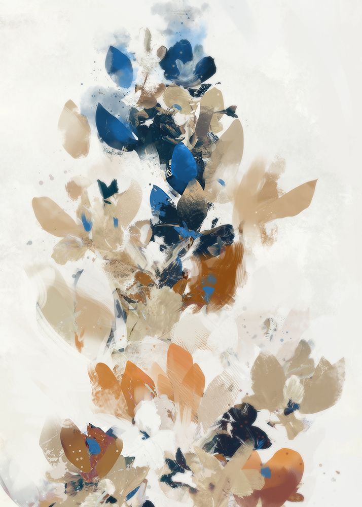 Wave of Blue Florals II art print by Ken Roko for $57.95 CAD