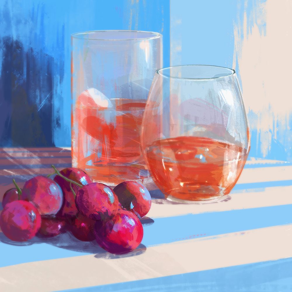 Glass and Grapes in Sunlight art print by Ken Roko for $57.95 CAD