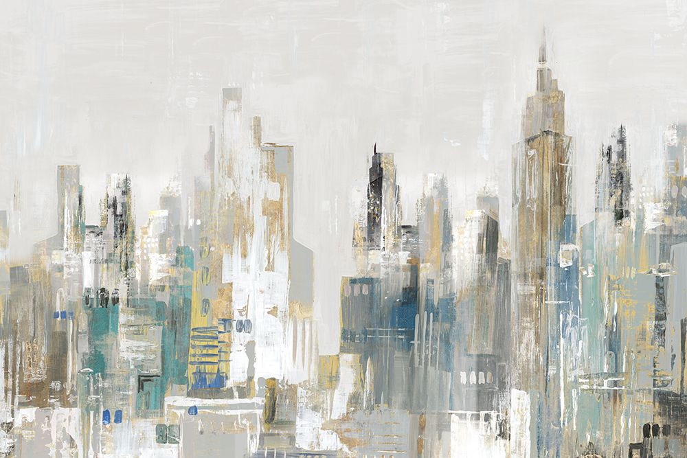 Golden Winter City II art print by Lera for $57.95 CAD