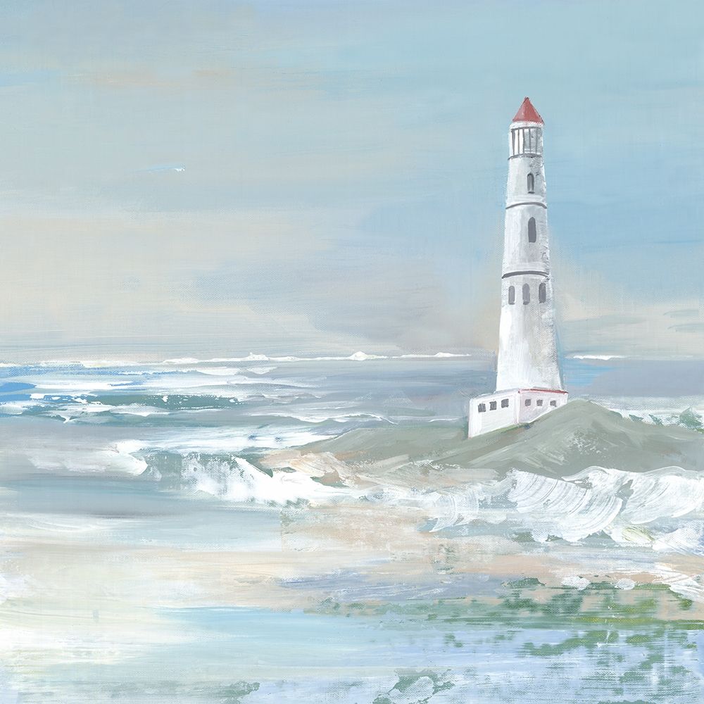 Blue Ocean Lighthouse art print by Lera for $57.95 CAD