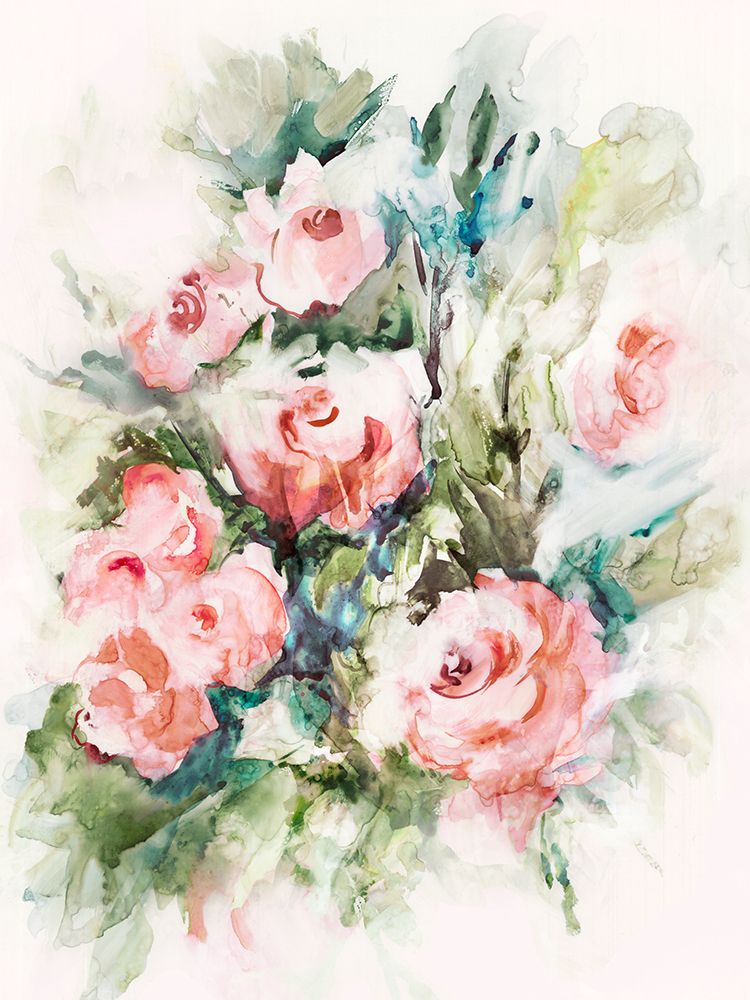 Fresh Pink Florals I art print by Lera for $57.95 CAD