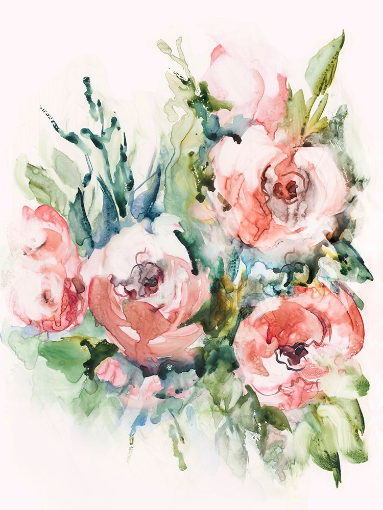 Fresh Pink Florals II art print by Lera for $57.95 CAD