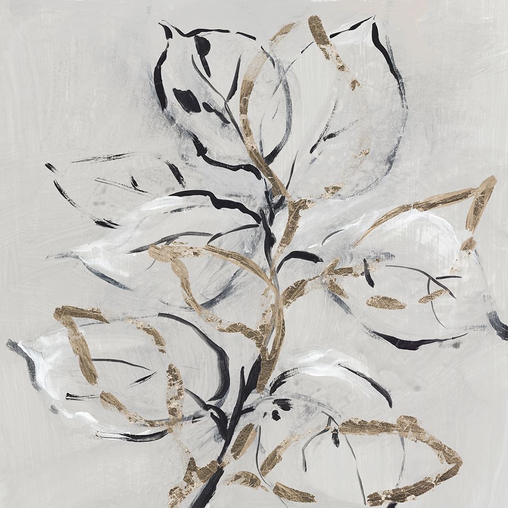 Golden Floral II art print by Lera for $57.95 CAD