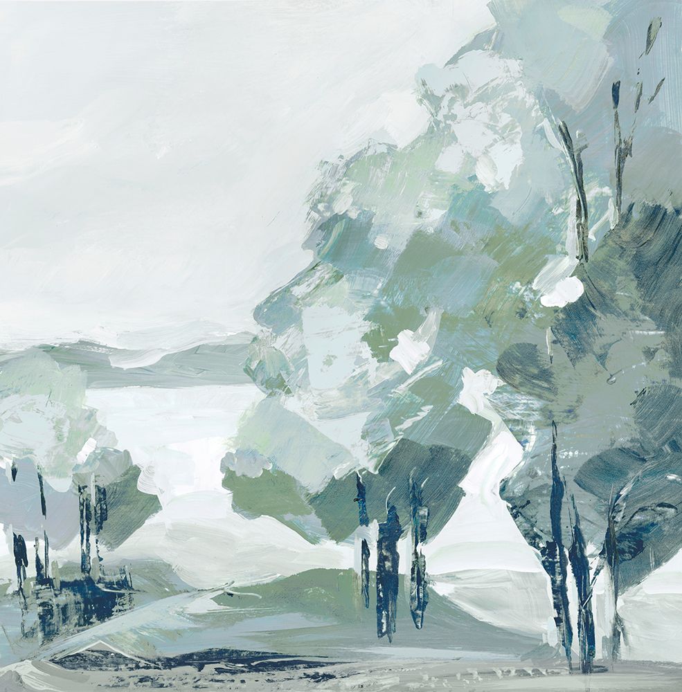 Blue Tree Forest II art print by Lera for $57.95 CAD