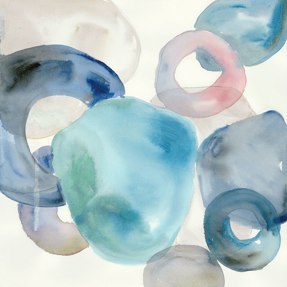 Blue Rings I art print by Lera for $57.95 CAD