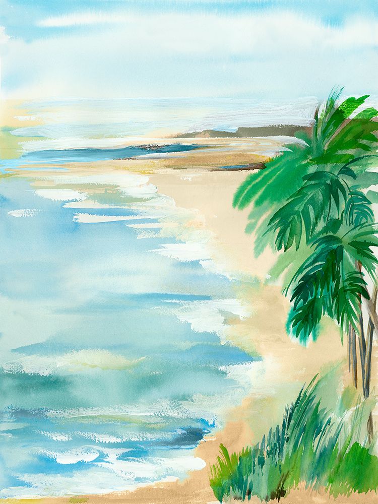 Beach of Paradise I art print by Lera for $57.95 CAD