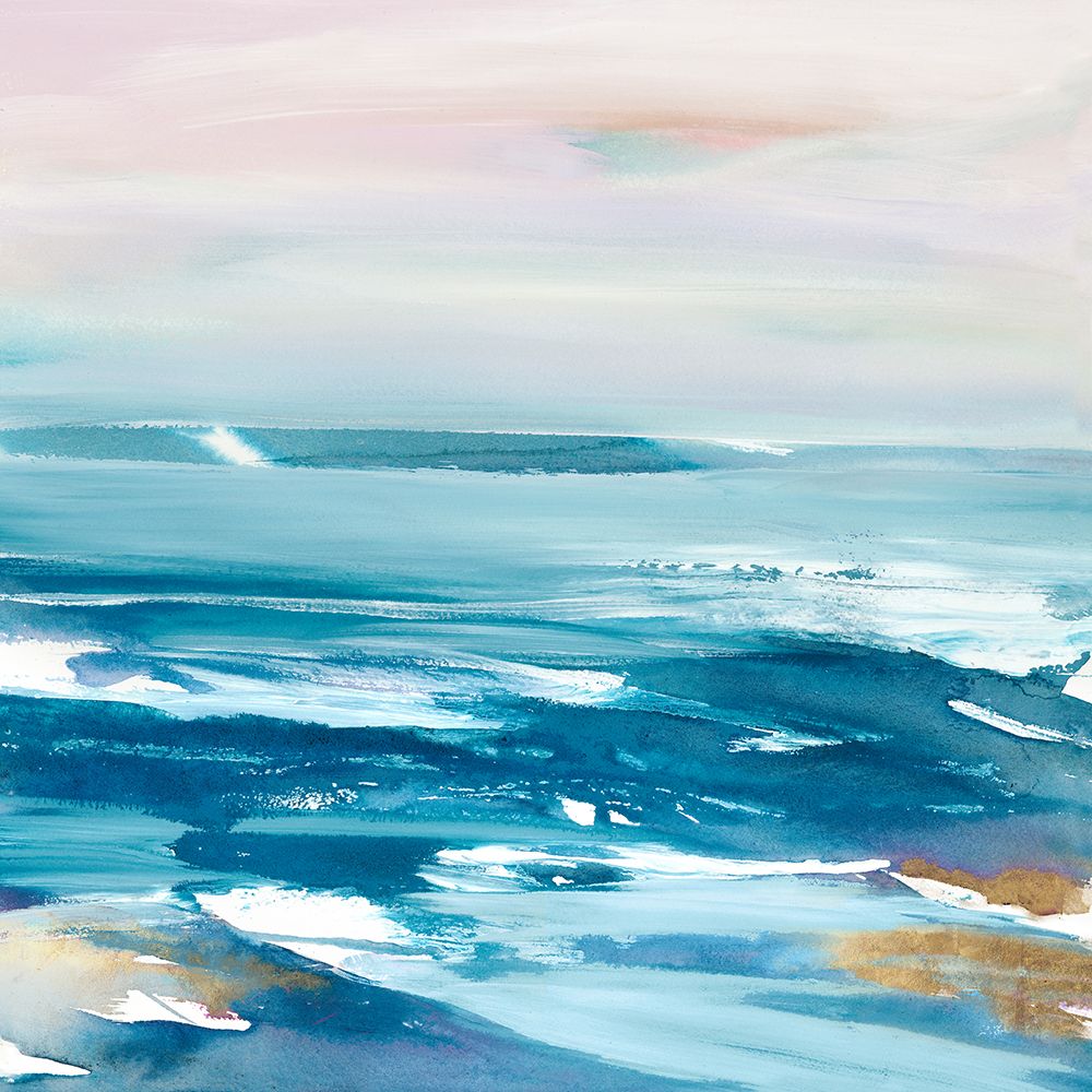 Crashing Blue Waves art print by Lera for $57.95 CAD