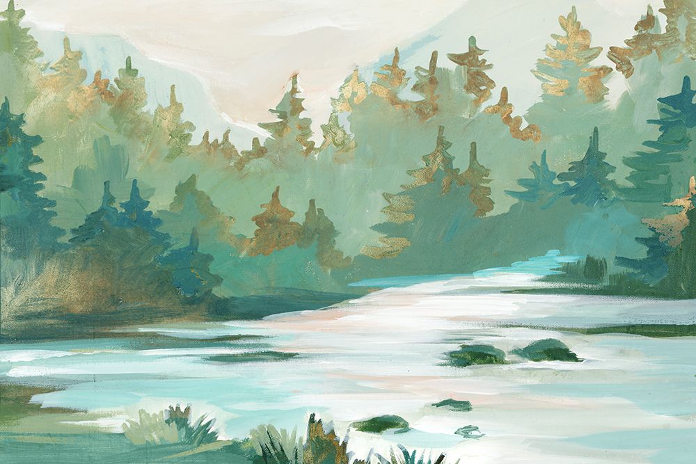 Green Serene  II art print by Lera for $57.95 CAD