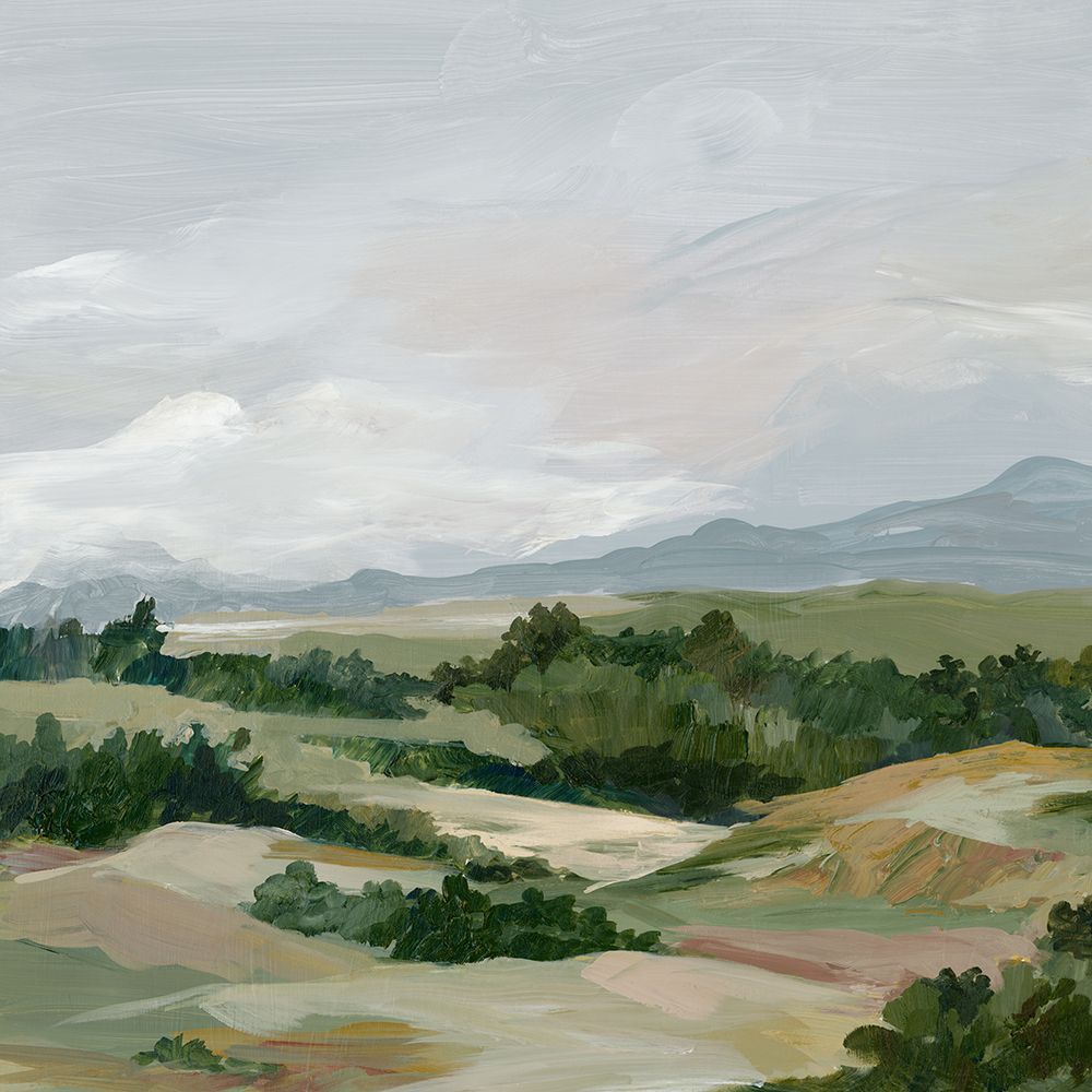 Gentle Hills Under Cloudy Skies art print by Lera for $57.95 CAD