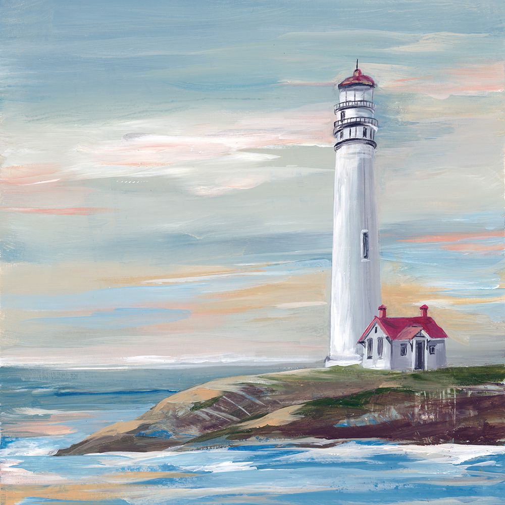Beacon by the Tranquil Sea art print by Lera for $57.95 CAD