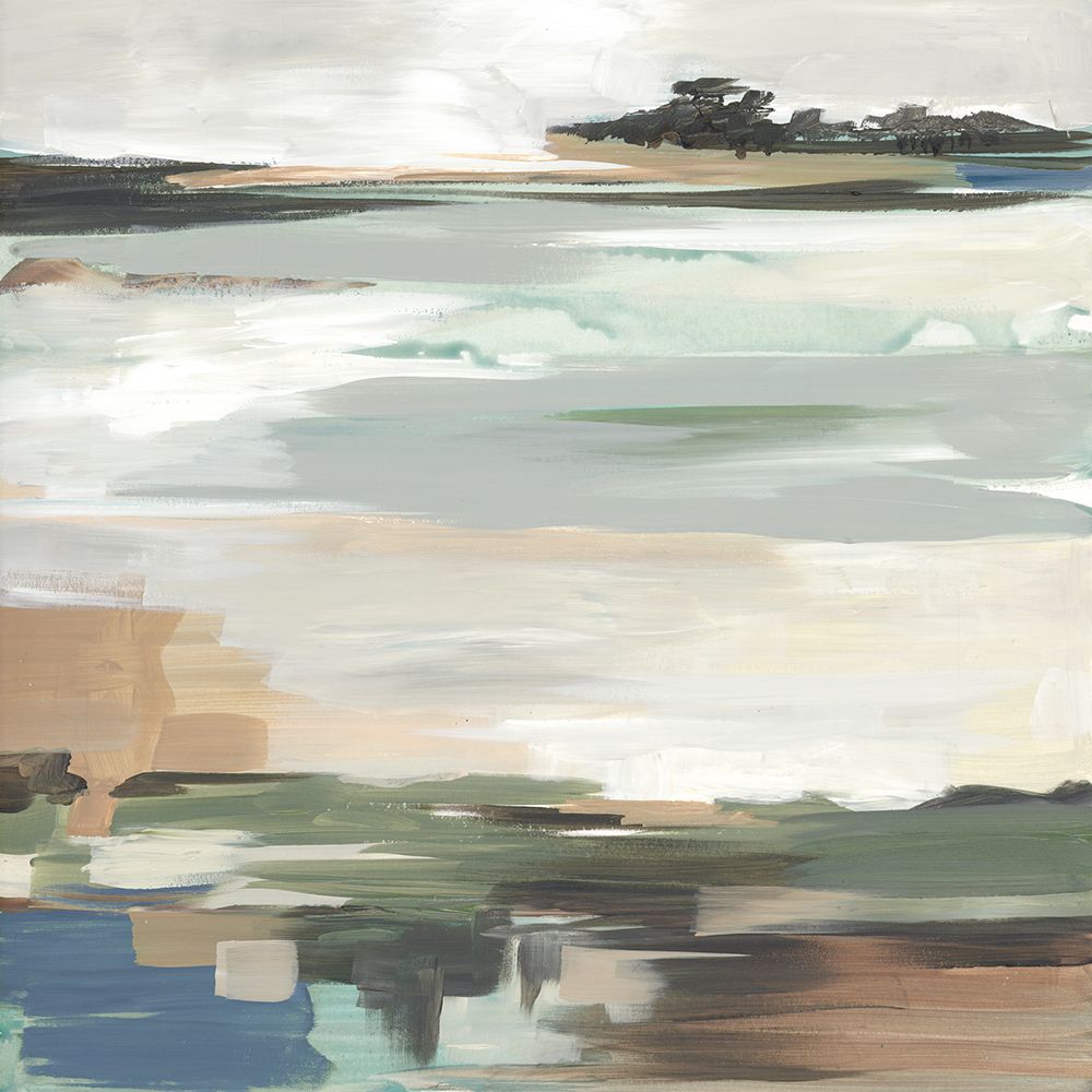 Tranquil Shoreline Reflections I art print by Lera for $57.95 CAD