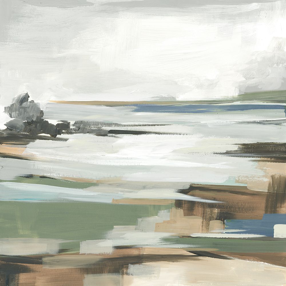 Tranquil Shoreline Reflections II art print by Lera for $57.95 CAD