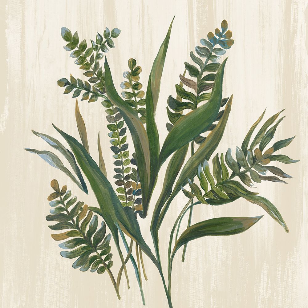 Vibrant Greenery on Neutral Canvas art print by Lera for $57.95 CAD