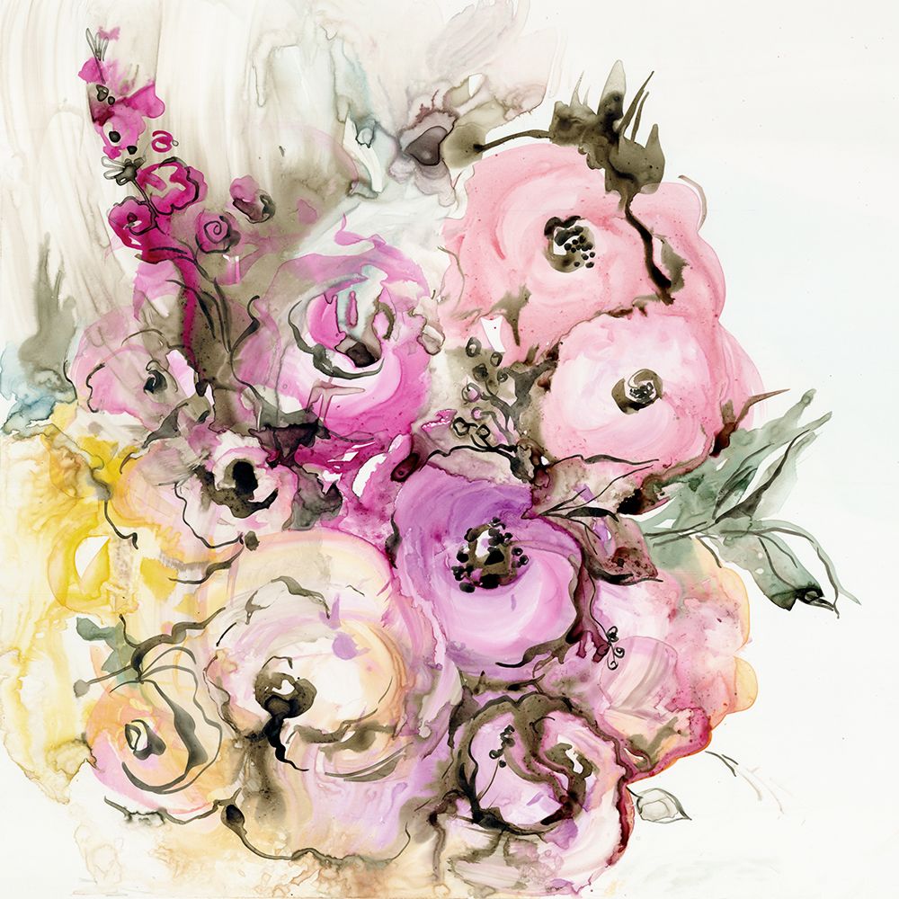 Vibrant Floral Cascade II art print by Lera for $57.95 CAD
