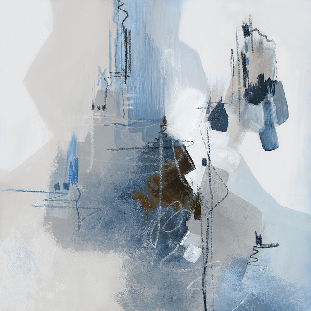Whispers of Blue Abstraction art print by Lera for $57.95 CAD