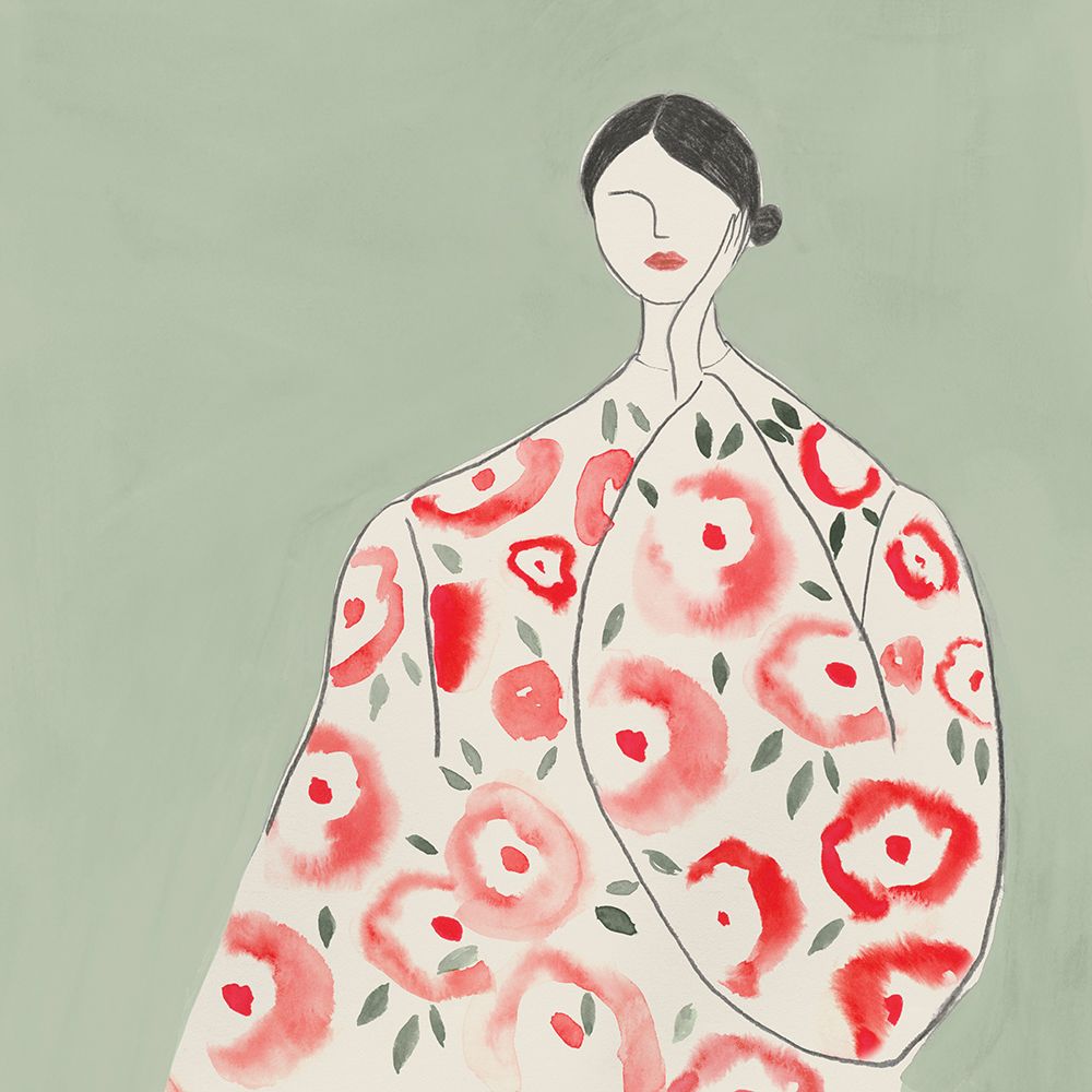 Floral Woman I art print by Lily K for $57.95 CAD