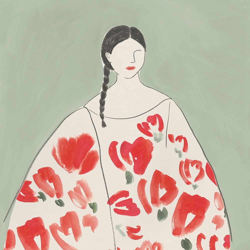 Floral Woman II art print by Lily K for $57.95 CAD