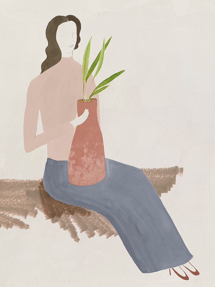 Plant Lady II art print by Lily K for $57.95 CAD