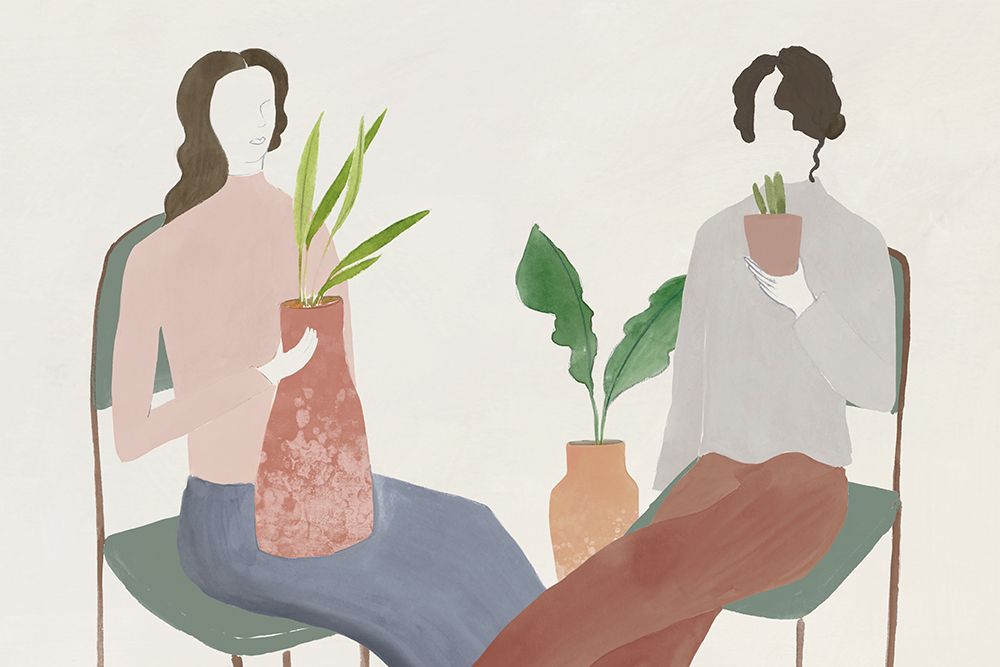 Two Girls art print by Lily K for $57.95 CAD