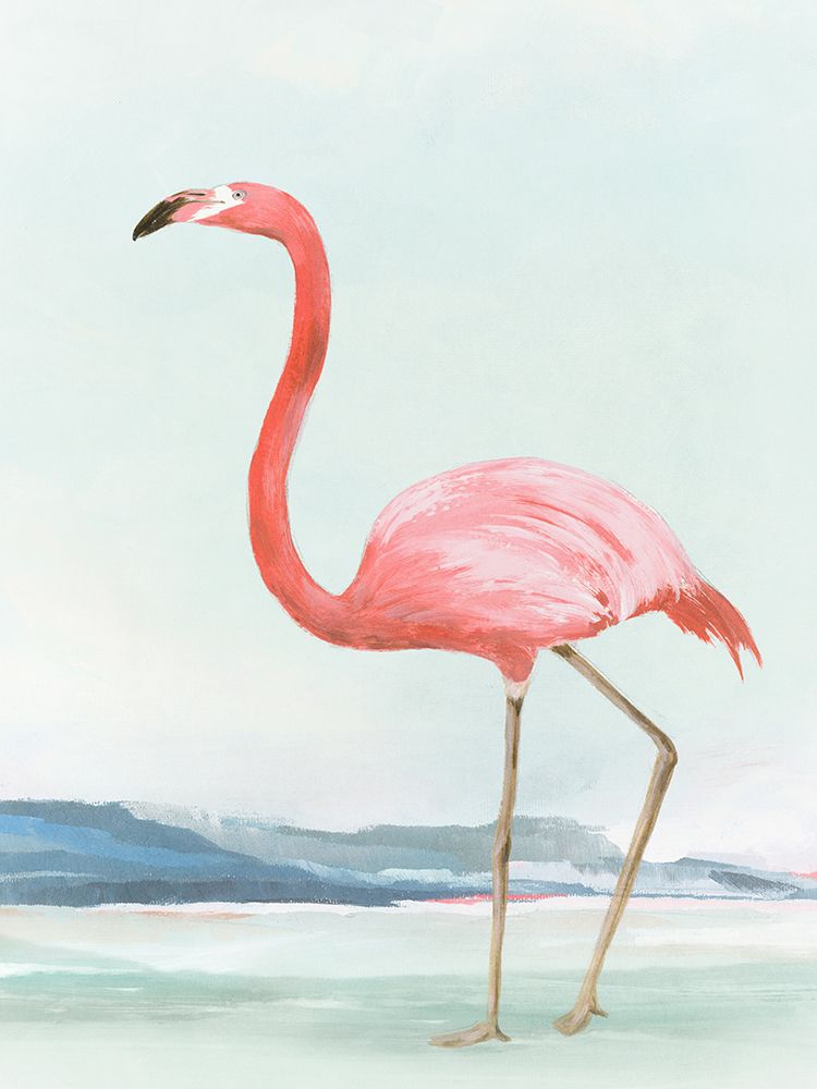 Summer Flamingo II art print by Lily K for $57.95 CAD
