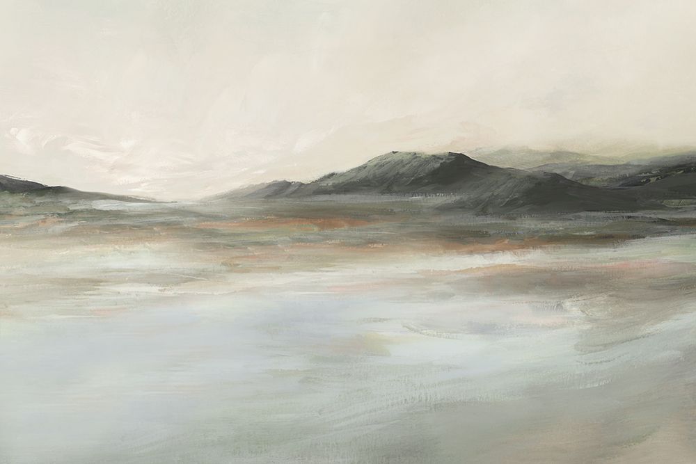 Tranquil Mountain Landscape art print by Lily K for $57.95 CAD