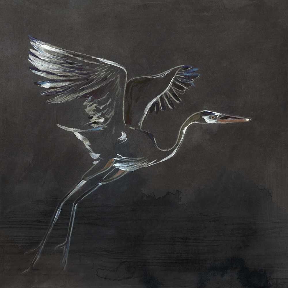 Majestic Heron in Flight art print by Lily K for $57.95 CAD