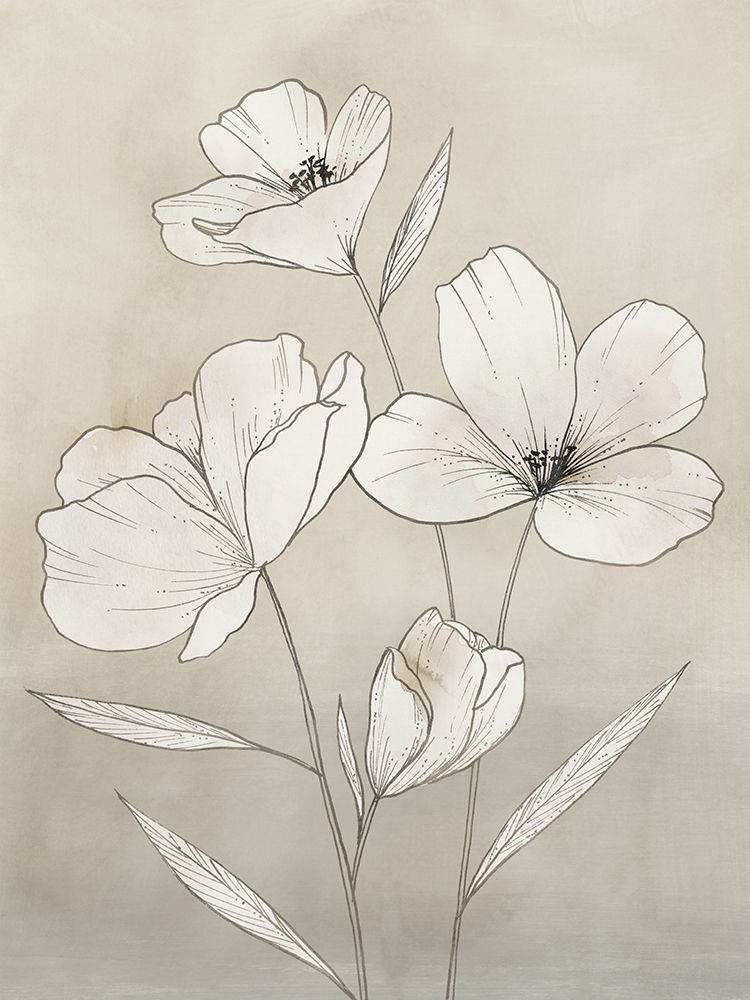 Delicate Blossoms on Canvas art print by Lily K for $57.95 CAD