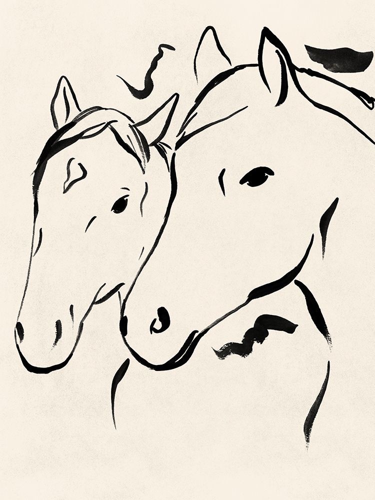 Horse in Elegant Simplicity I art print by Lily K for $57.95 CAD