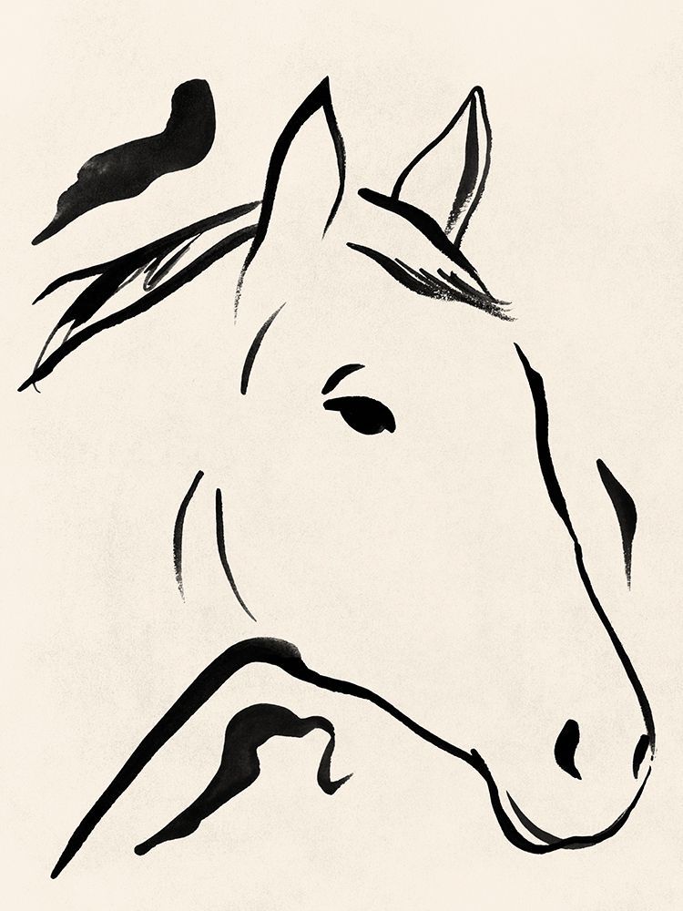 Horse in Elegant Simplicity II art print by Lily K for $57.95 CAD