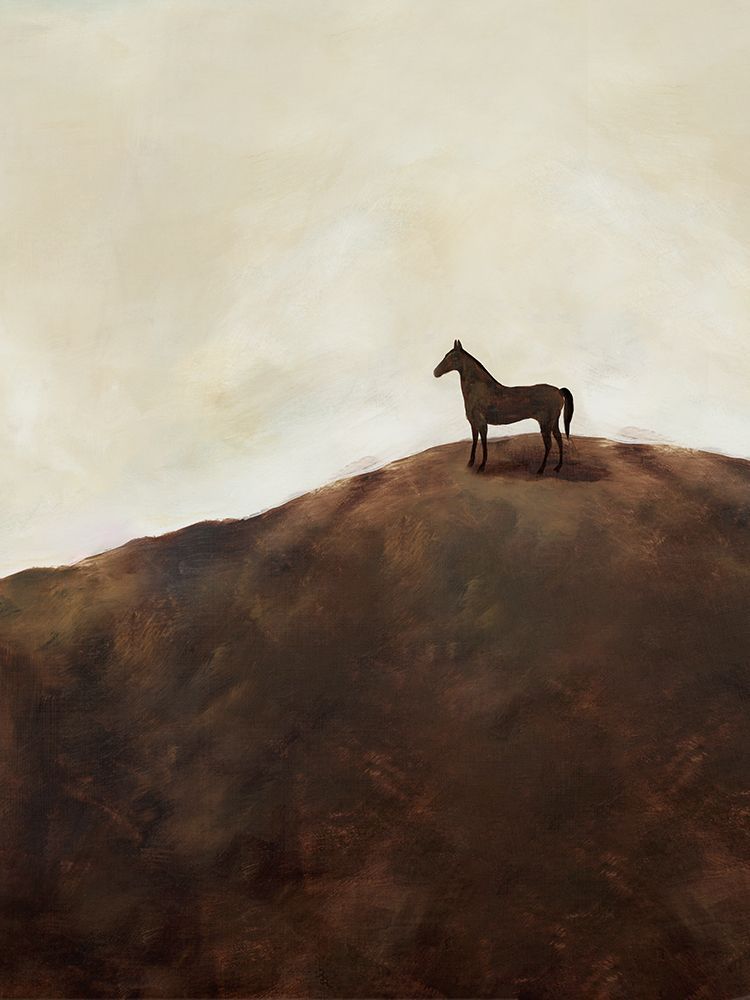 Horse on a Quiet Hilltop I art print by Lily K for $57.95 CAD