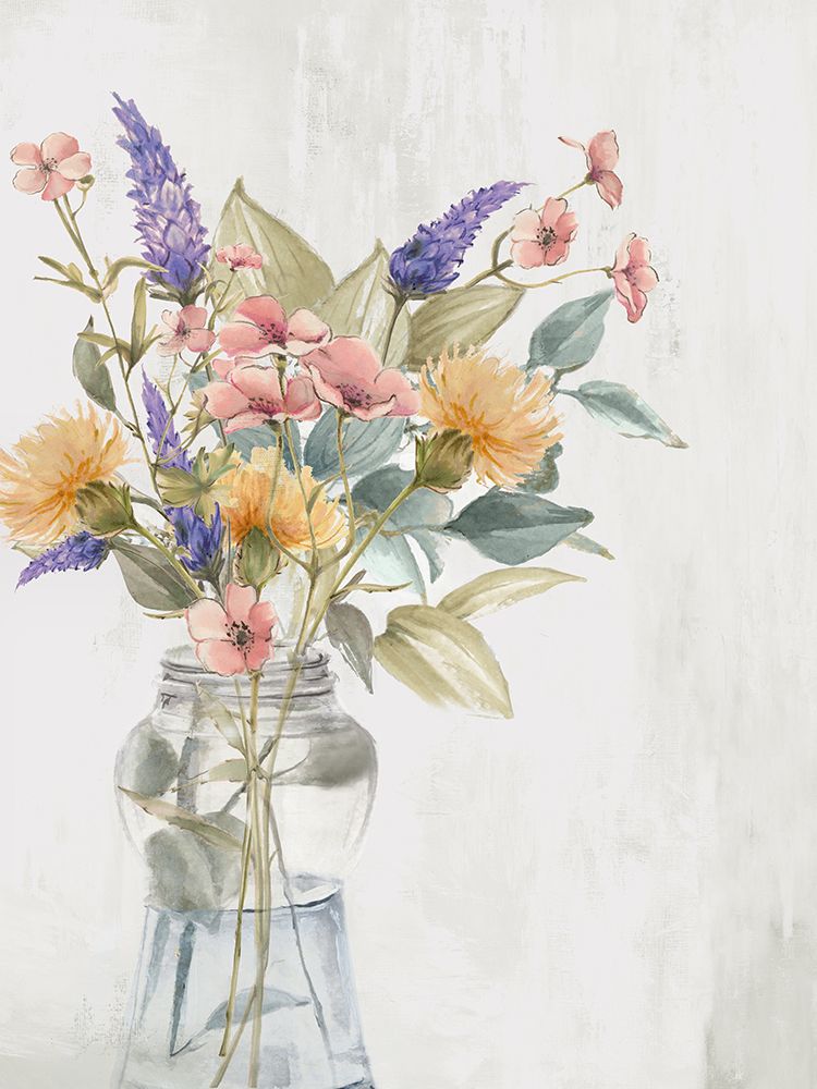 Vibrant Blooms in Glass Vase art print by PI Studio for $57.95 CAD