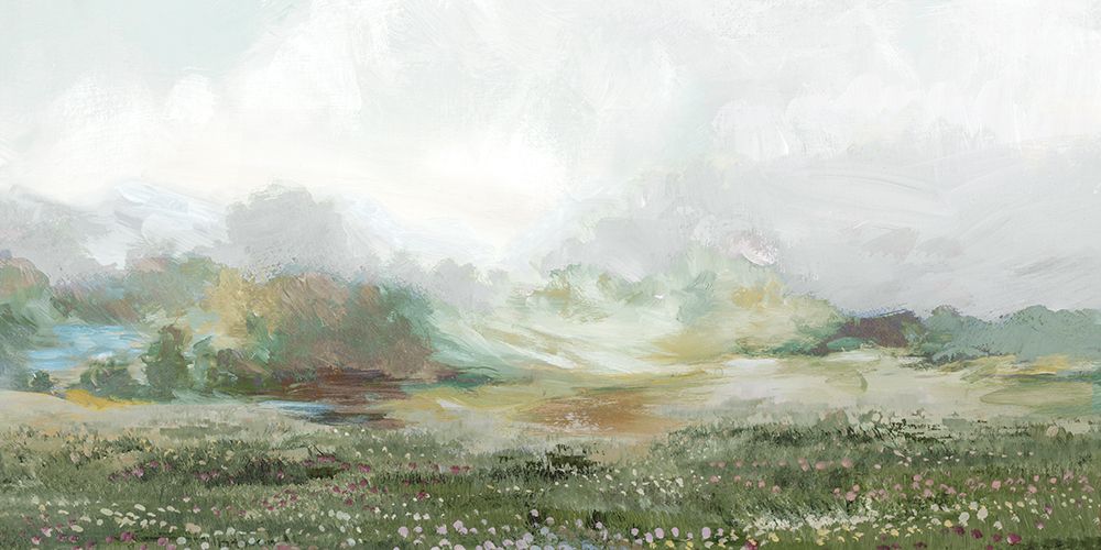 Serene Morning Meadow Scene art print by PI Studio for $57.95 CAD