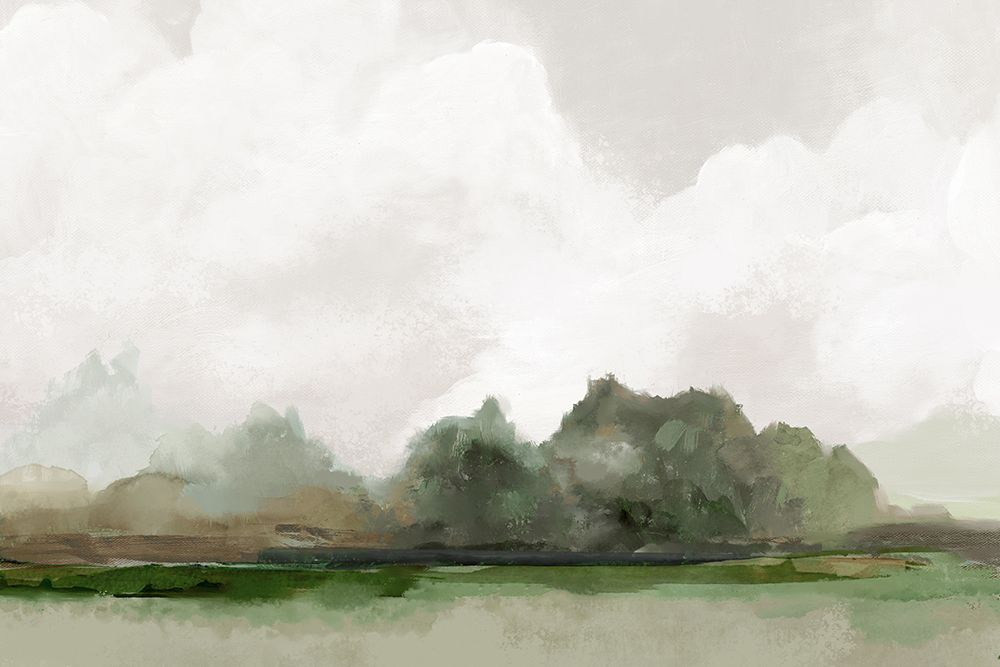 Green Fields Under Soft Clouds art print by PI Studio for $57.95 CAD