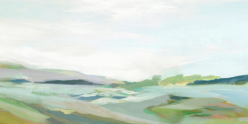 Peaceful Horizon with Soft Greens art print by PI Studio for $57.95 CAD
