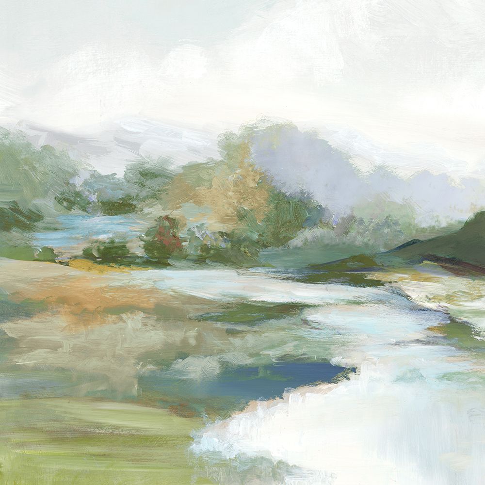 Gentle Hills and Flowing Stream art print by PI Studio for $57.95 CAD