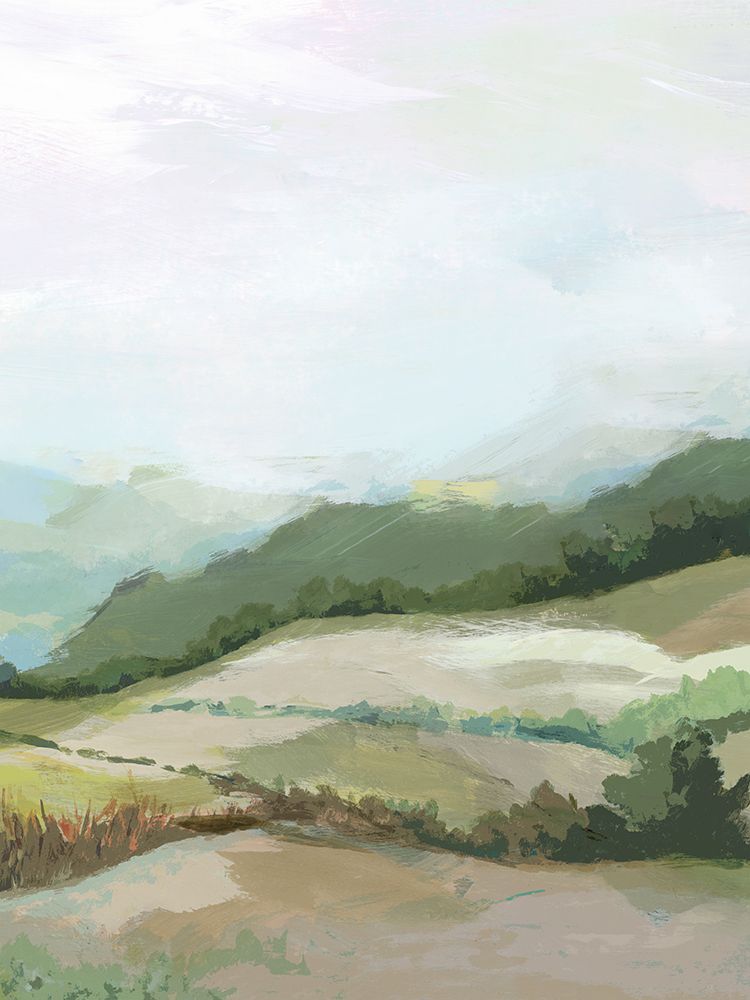Rolling Hills Under Misty Sky art print by PI Studio for $57.95 CAD