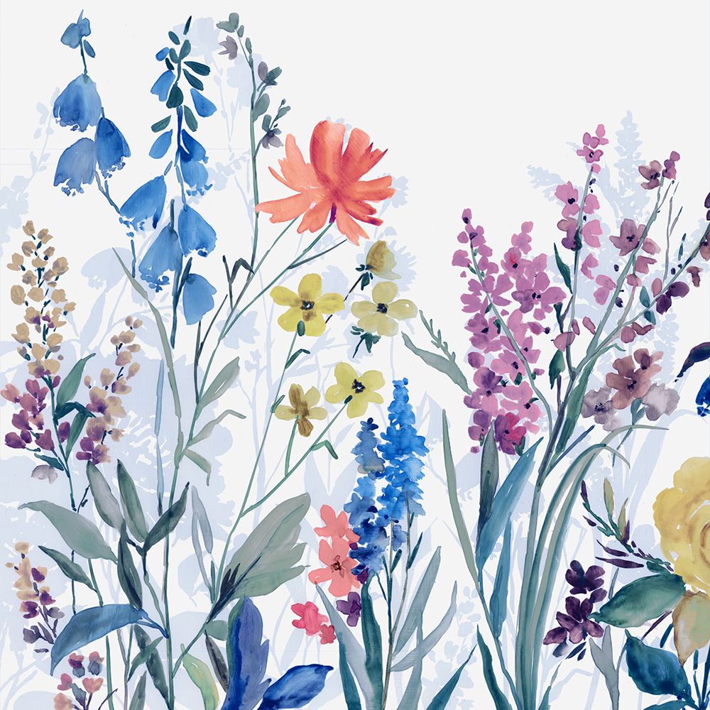 Vibrant Garden Blooms in Watercolor II art print by PI Studio for $57.95 CAD