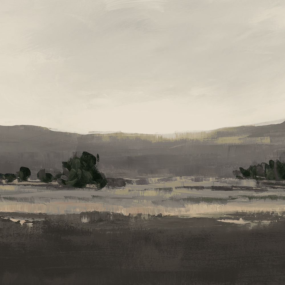Misty Hillside with Dark Trees II art print by PI Studio for $57.95 CAD