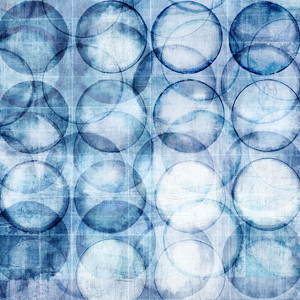 Geometric Harmony in Cool Blues art print by PI Studio for $57.95 CAD