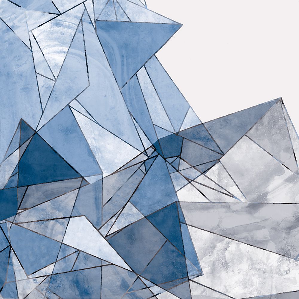 Fractured Blue Geometry art print by PI Studio for $57.95 CAD