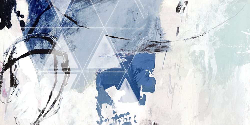 Geometric Whispers in Blue Hues art print by PI Studio for $57.95 CAD