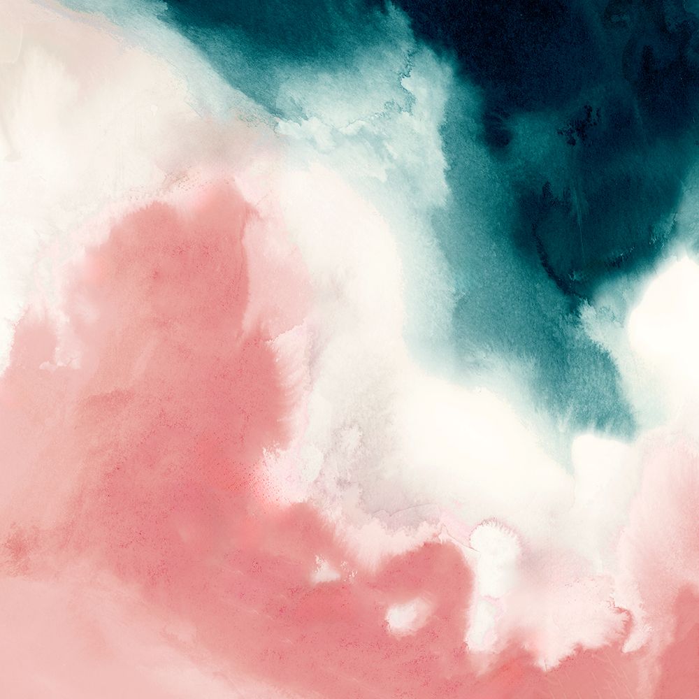 Floating Between Blush and Teal art print by PI Studio for $57.95 CAD