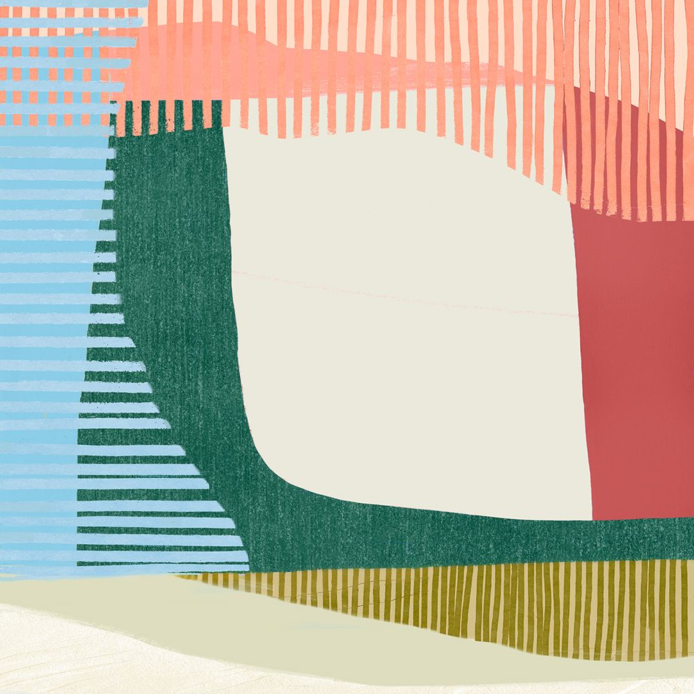 Waves of Colorful Stripes II art print by PI Studio for $57.95 CAD