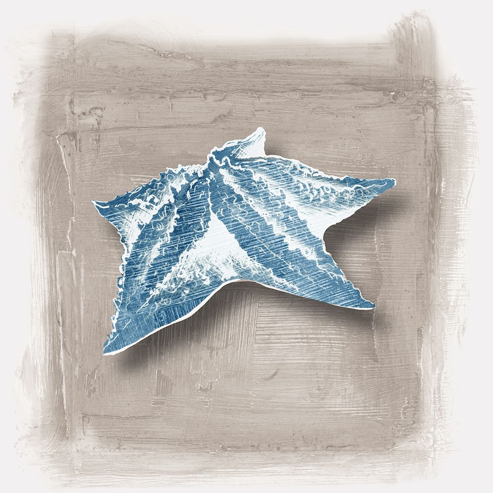 Blue Sea Life on Textured Canvas I art print by PI Studio for $57.95 CAD