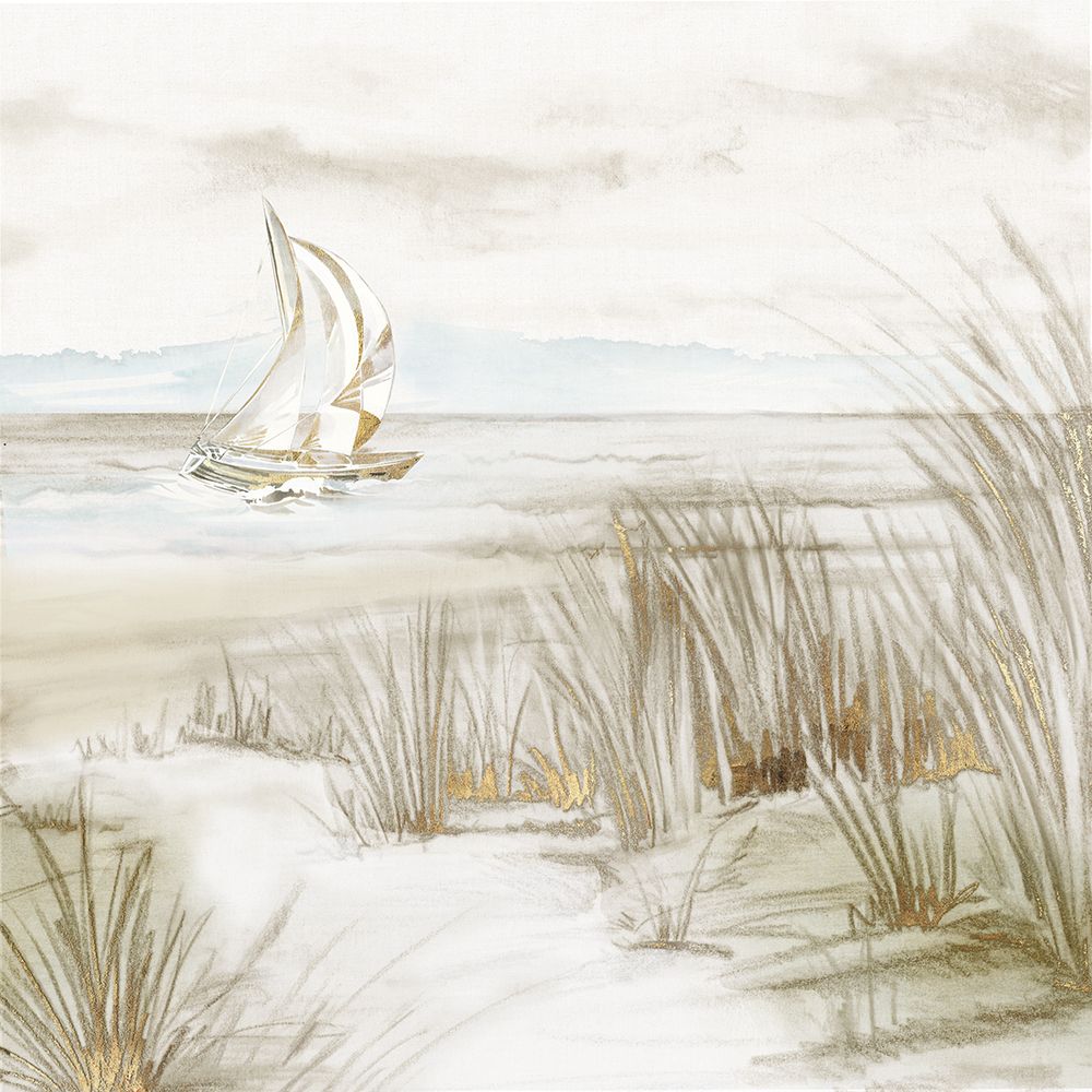 Sailboat on Serene Shores art print by PI Studio for $57.95 CAD