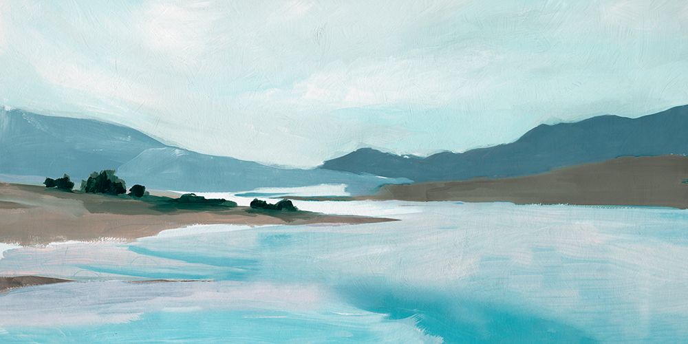 Serene Mountain Lake View art print by PI Studio for $57.95 CAD