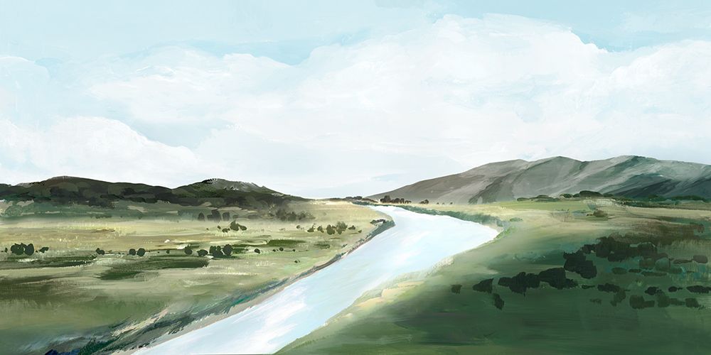 River Through Open Fields art print by PI Studio for $57.95 CAD