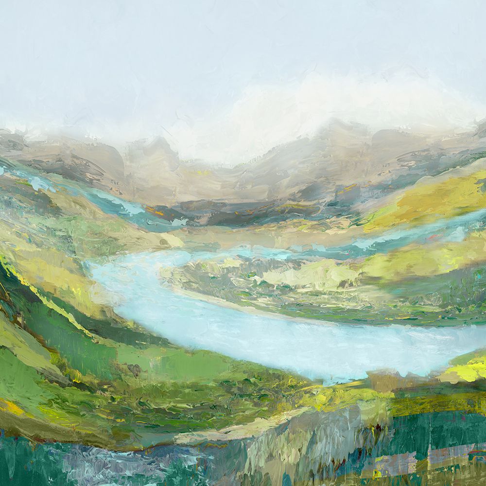 Serene Valley with Flowing River art print by PI Studio for $57.95 CAD