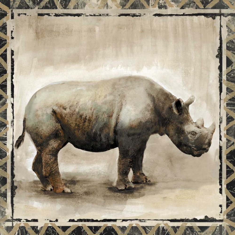 Happy Rhino art print by Michelle Woodey for $57.95 CAD