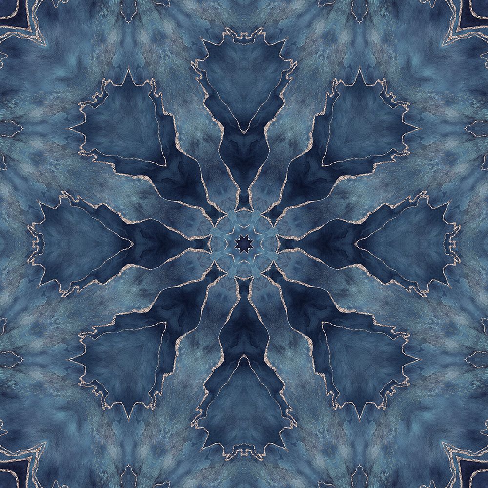 Navy Gold Tile I art print by Andrea Haase for $57.95 CAD